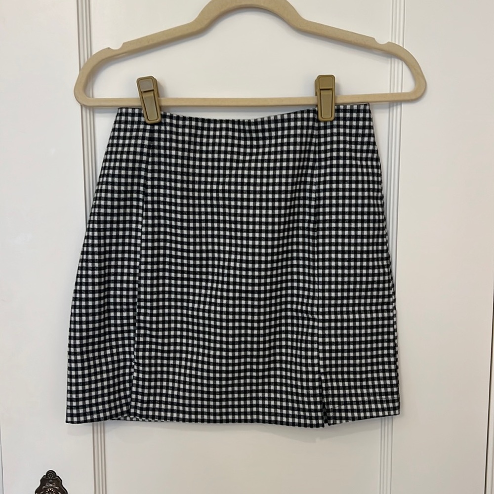 Eyeshadow Black White Gingham Skirt (S)